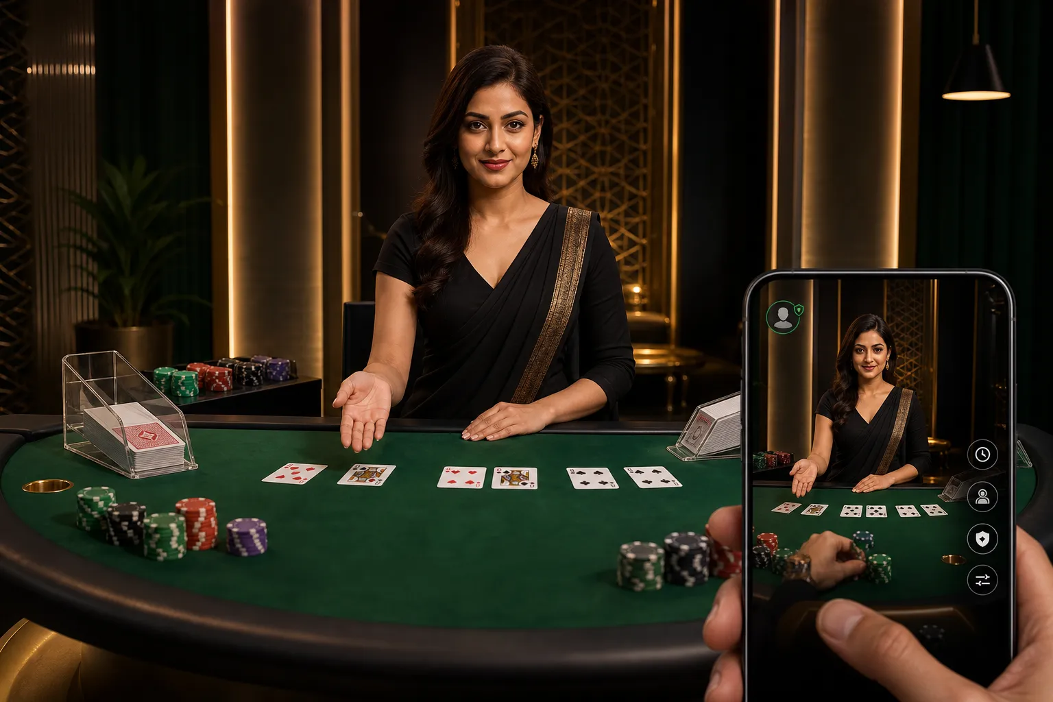 bet11 India live casino mobile table game entry
